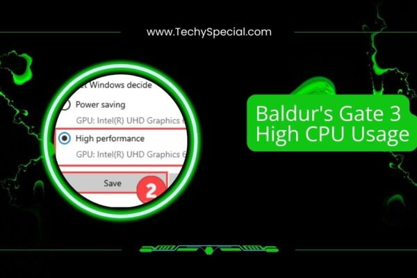 Baldur's Gate 3 High CPU Usage