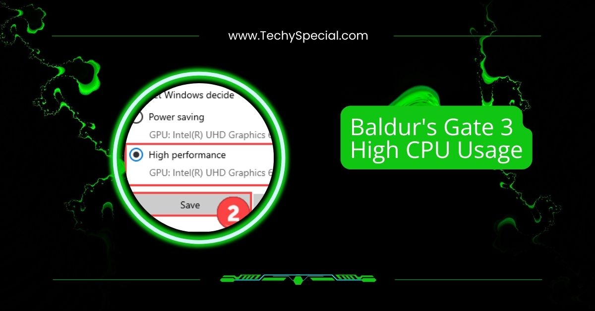 Baldur's Gate 3 High CPU Usage