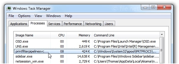 Causes of Print Filter Pipeline Host High CPU