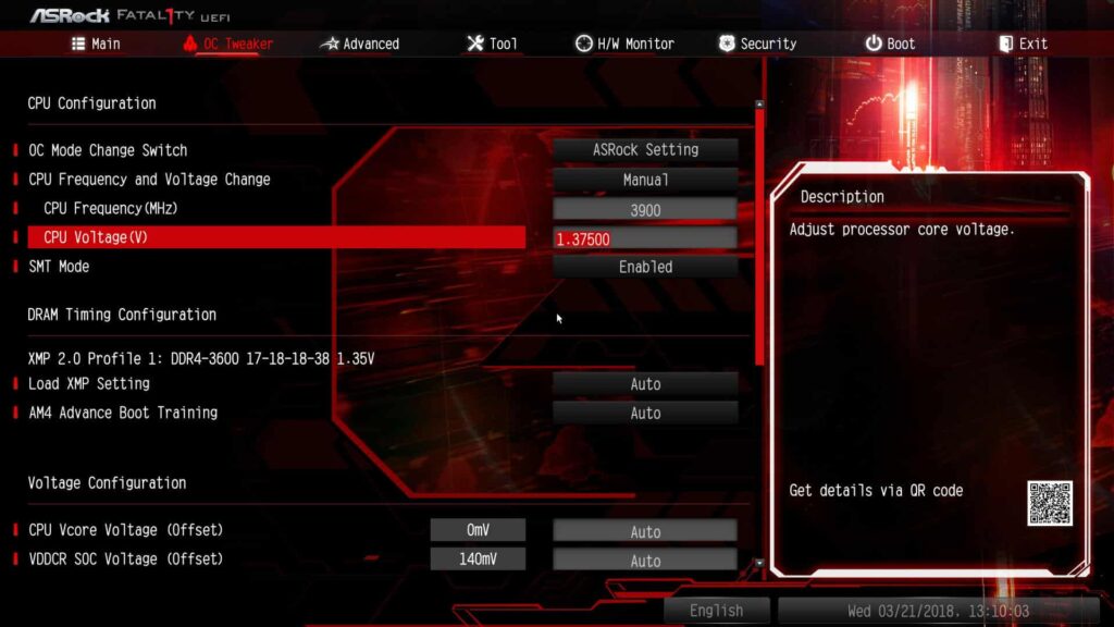 Factors Influencing Vddcr CPU Voltage