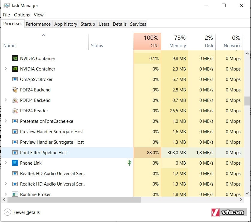 Preventing Print Filter Pipeline Host High CPU