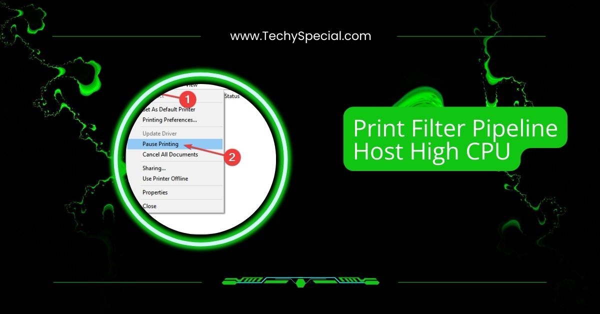 Print Filter Pipeline Host High CPU